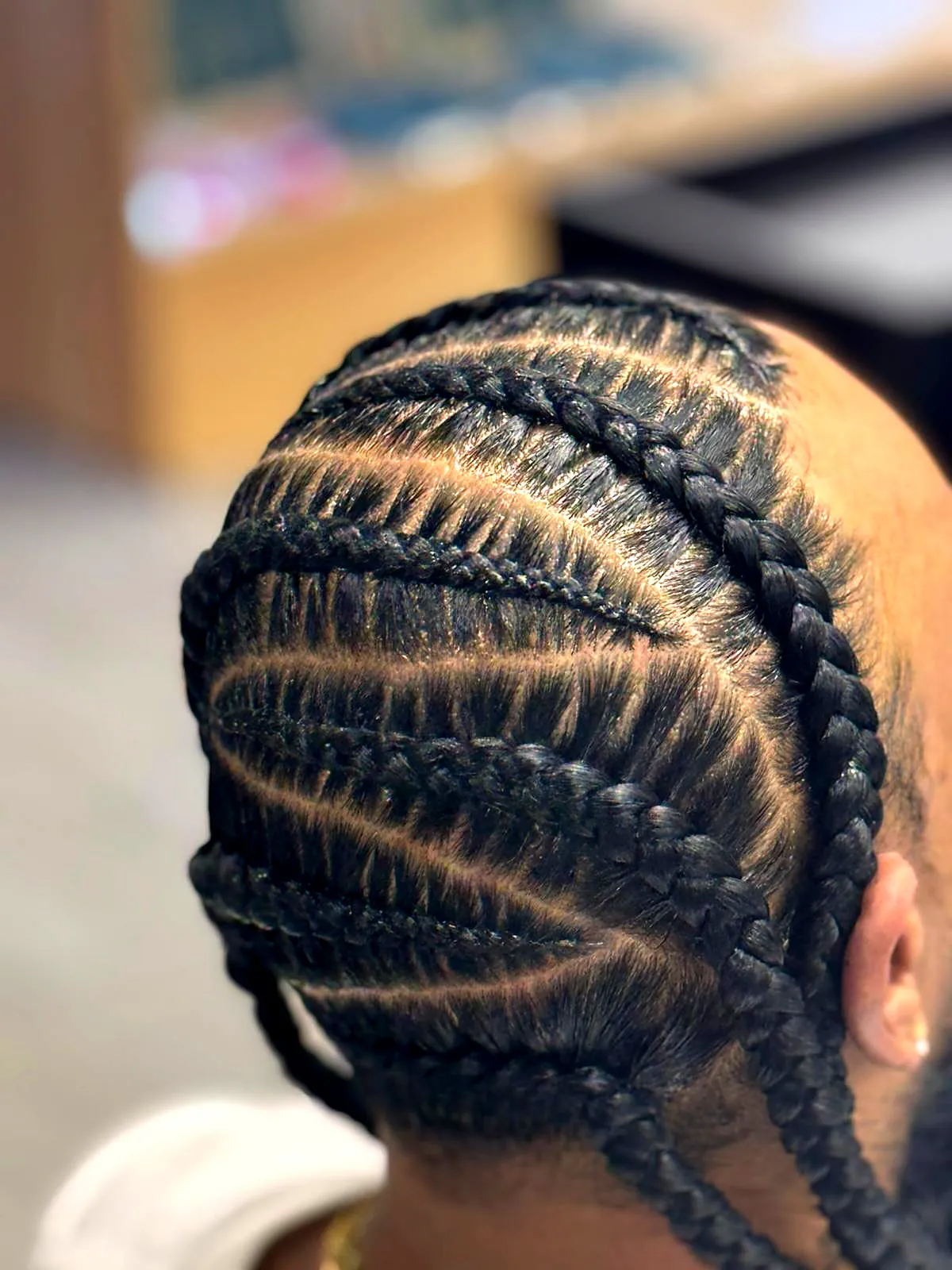 Braided style seen from the side